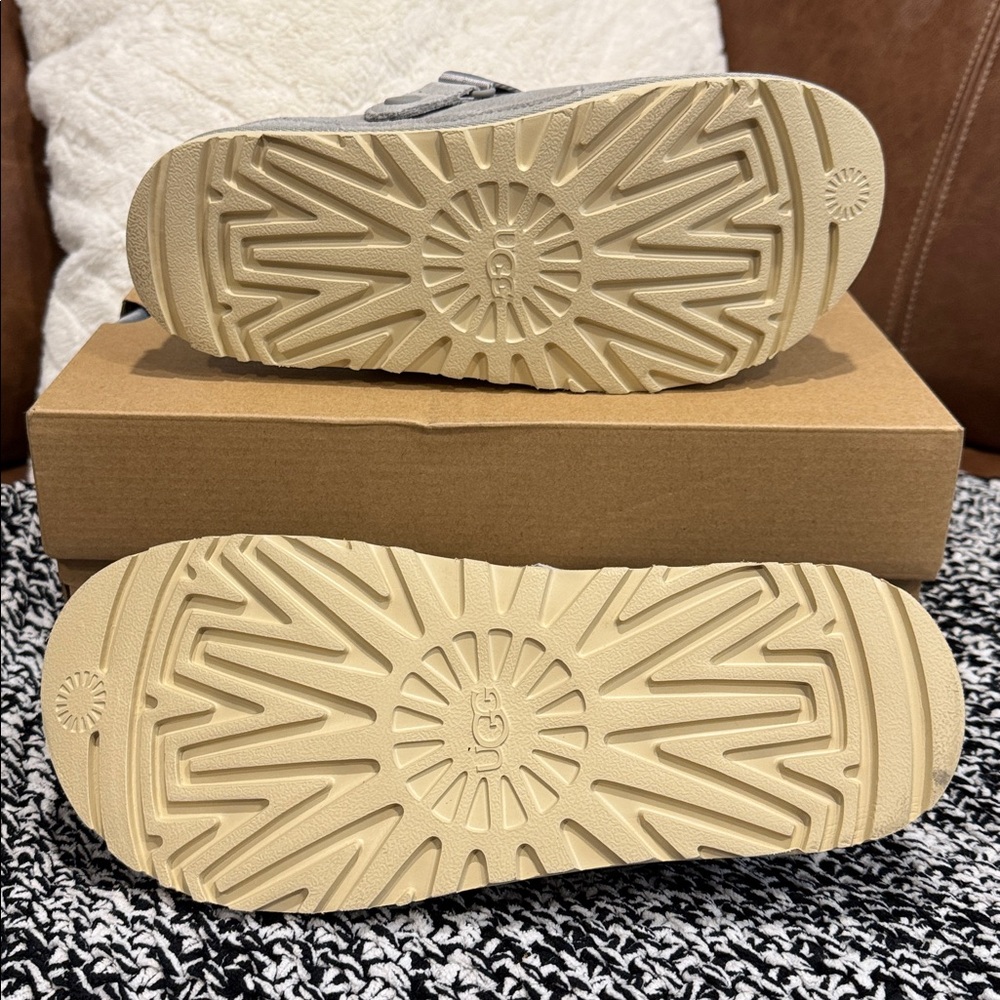 UGG Goldenstar Clog Women’s 7.5 Gray Suede Adjustable Strap New in Box - Picture 4 of 11